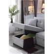Alexent Sleeper Sofa Convertible Sectional w Reversible Storage LIGHT GRAY