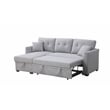 Alexent Sleeper Sofa Convertible Sectional w Reversible Storage LIGHT GRAY
