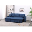 Alexent Reversible Sleeper Sofa Full Bed Storage Ottoman Cup Holders BLUE