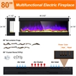 ALEXENT 3 Sided Electric Fireplace 80