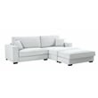 Alexent Modular Sectional Sofa w Ottoman RIGHT-Facing Chaise Couch Light Gray