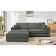 Alexent Modular Sectional Sofa w Ottoman LEFT-Facing Chaise Couch Dark Gray