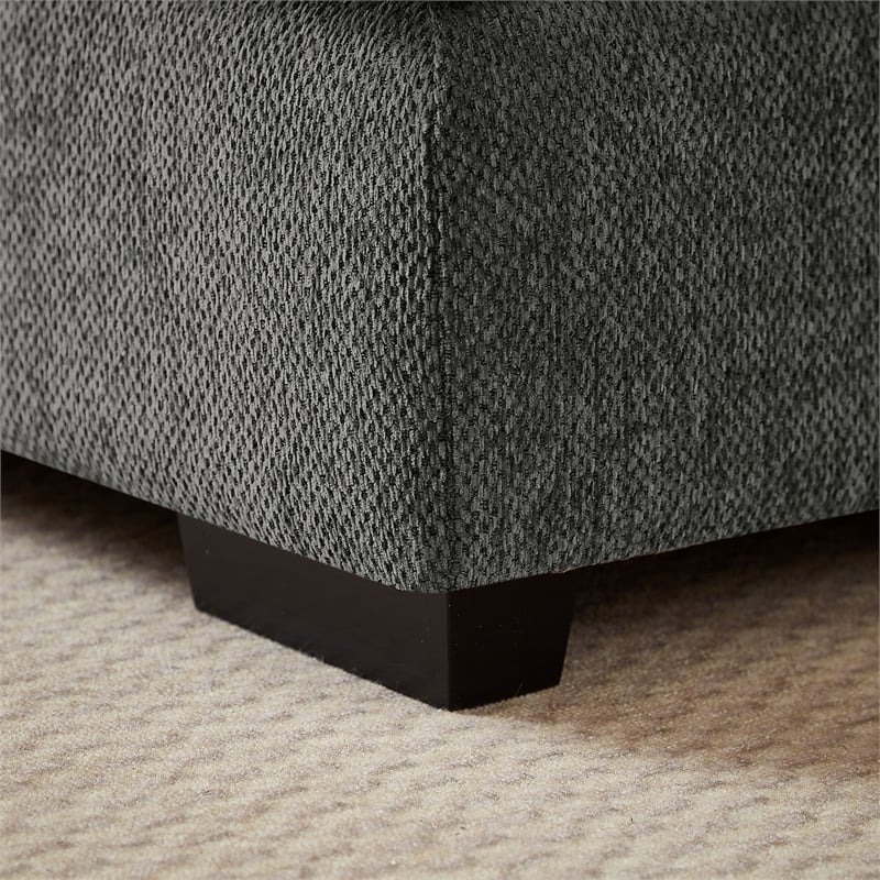 Alexent Modular Sectional Sofa w Ottoman LEFT-Facing Chaise Couch Dark Gray