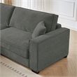 Alexent Modular Sectional Sofa w Ottoman LEFT-Facing Chaise Couch Dark Gray