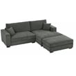 Alexent Modular Sectional Sofa w Ottoman RIGHT-Facing Chaise Couch Dark Gray