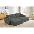 Alexent Modular Sectional Sofa w Ottoman RIGHT-Facing Chaise Couch Dark Gray