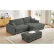 Alexent Modular Sectional Sofa w Ottoman RIGHT-Facing Chaise Couch Dark Gray