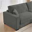 Alexent Modular Sectional Sofa w Ottoman RIGHT-Facing Chaise Couch Dark Gray