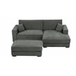 Alexent Modular Sectional Sofa w Ottoman RIGHT-Facing Chaise Couch Dark Gray