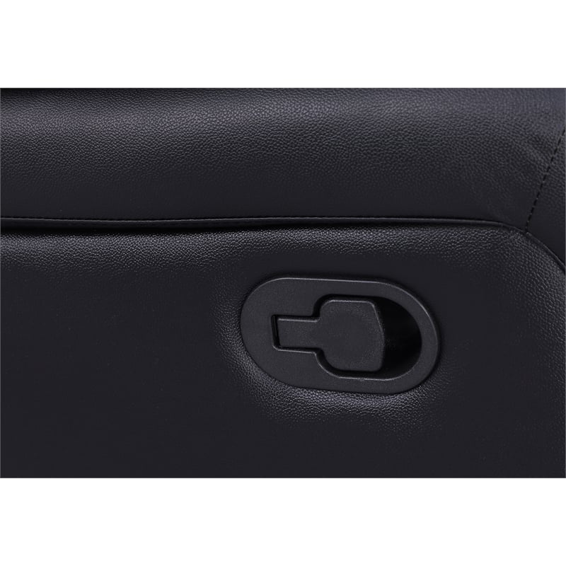 Alexent Manual Faux Leather Recliner Couch Reclining Arm Chair in Black