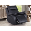 Alexent Manual Faux Leather Recliner Couch Reclining Arm Chair in Black