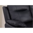 Alexent Manual Faux Leather Recliner 3-Seater Sofa Couch in Black