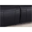 Alexent Manual Faux Leather Recliner 3-Seater Sofa Couch in Black