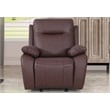 Alexent Manual Faux Leather Recliner Couch Reclining Arm Chair in Brown