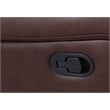 Alexent Manual Faux Leather Recliner Couch Reclining Arm Chair in Brown