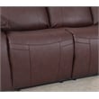 Alexent Manual Faux Leather Recliner Couch Reclining Arm Chair in Brown