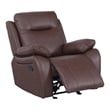 Alexent Manual Faux Leather Recliner Couch Reclining Arm Chair in Brown
