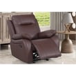 Alexent Manual Faux Leather Recliner Couch Reclining Arm Chair in Brown