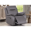 Alexent Manual Faux Leather Recliner Couch Reclining Arm Chair in Gray