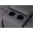 Alexent Recliner Sofa Faux Leather 3 Pieces Manual Recliners Couch Set Gray