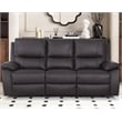 Alexent Recliner Leather Sofa 3 Pieces Electric Power Reclining Sofa Set Brown