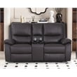 Alexent Recliner Leather Sofa 3 Pieces Electric Power Reclining Sofa Set Brown