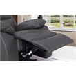 Alexent Recliner Leather Sofa 3 Pieces Power Reclining Home Theater Seating Gray