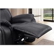 Alexent Leather Recliner Sofa 3 Pieces Power Recliner Home Theater Seating Black