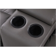 Alexent Leather Recliner Sofa 3 Pieces Power Recliner Home Theater Seating Gray