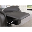 Alexent Leather Recliner Sofa 3 Pieces Power Recliner Home Theater Seating Gray
