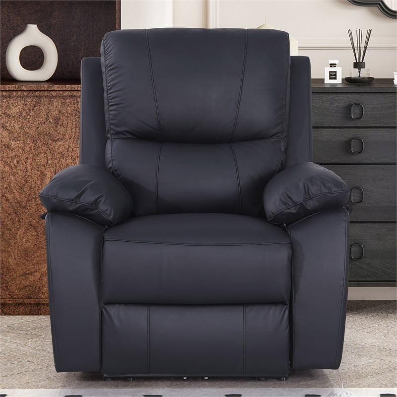 Alexent Leather Armchair Recliner Electric Power Lift  Reclining Sofa Black
