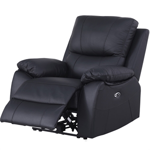 alexent leather armchair recliner electric power lift  reclining sofa black