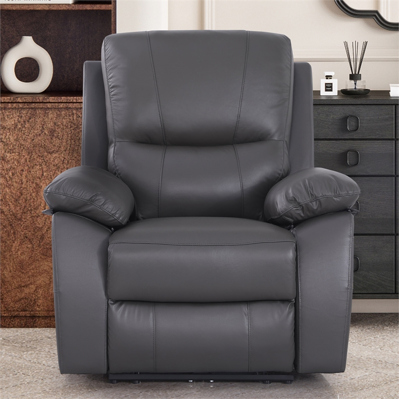 Alexent Leather Armchair Recliner Electric Power Lift  Reclining Sofa Gray