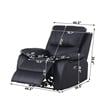 Alexent Leather Armchair Recliner Electric Power Lift  Reclining Sofa Gray