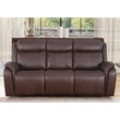 Alexent Recliner Leather Sofa Power Reclining 3 Seater Sofa Theater Couch Brown