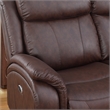 Alexent Recliner Leather Sofa Power Reclining 3 Seater Sofa Theater Couch Brown
