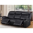 Alexent Leather Recliner Sofa Power Reclining 3 Seater Theater Couch Sofa Black
