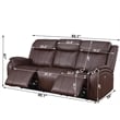 Alexent Leather Recliner Sofa Power Reclining 3 Seater Theater Couch Sofa Black