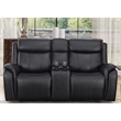 Alexent Leather Loveseat Recliner Power Lift Reclining Sofa w Cupholder Black