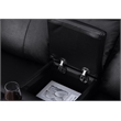 Alexent Leather Loveseat Recliner Power Lift Reclining Sofa w Cupholder Black