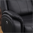 Alexent Leather Loveseat Recliner Power Lift Reclining Sofa w Cupholder Black