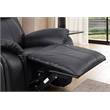 Alexent Leather Loveseat Recliner Power Lift Reclining Sofa w Cupholder Black