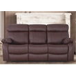 Alexent Power Recliner Sofa  Leather 3 Seater Theater Couch w Cupholder Brown