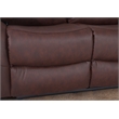 Alexent Power Recliner Sofa  Leather 3 Seater Theater Couch w Cupholder Brown