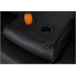 Alexent Power Recliner Sofa Black Leather 3 Seater Theater Couch w Cupholder