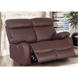 Alexent Leather Recliner Loveseat Power Reclining Sofa Theater Couch Brown