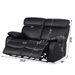 Alexent Leather Recliner Loveseat Power Lift Reclining Sofa Theater Couch Black
