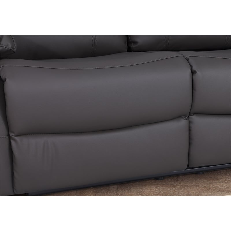 Alexent Leather Recliner Loveseat Power Lift Reclining Sofa Theater Seating Gray