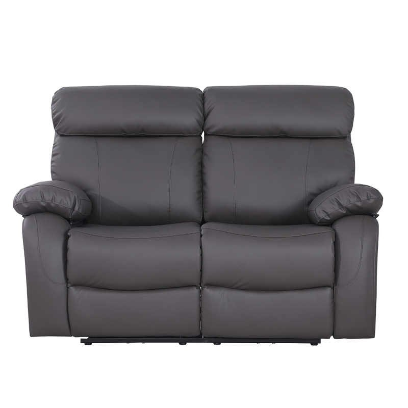 Alexent Leather Recliner Loveseat Power Lift Reclining Sofa Theater Seating Gray