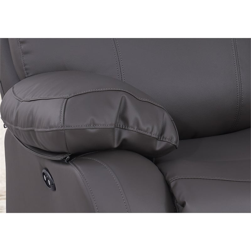 Alexent Leather Recliner Armchair Power Lift Reclining Sofa Theater Couch Gray
